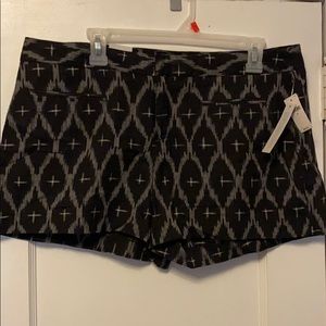 Black and white shorts